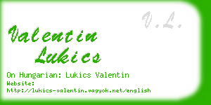 valentin lukics business card